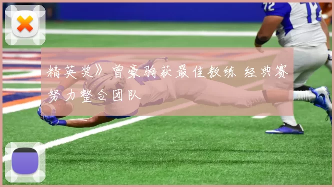 精英奖》曾豪驹获最佳教练 经典赛努力整合团队